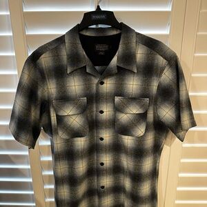 Pendleton Men's Blue, Gray and White Board Shirt